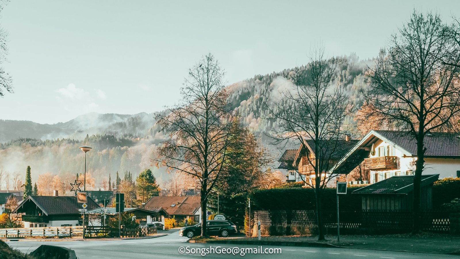 冬季居住的小镇